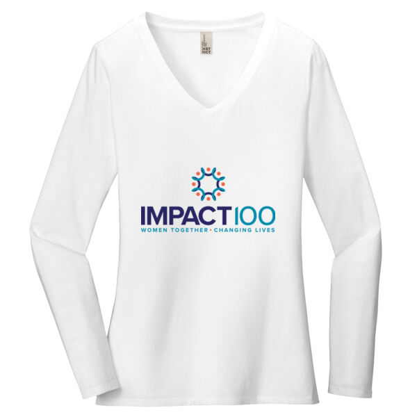 Impact 100 Printed - Women's Very Important Tee ® Long Sleeve V Neck Thumbnail
