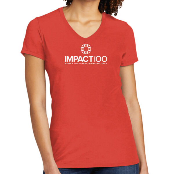 Impact 100 Printed - Women's Tri Blend V Neck Tee Thumbnail