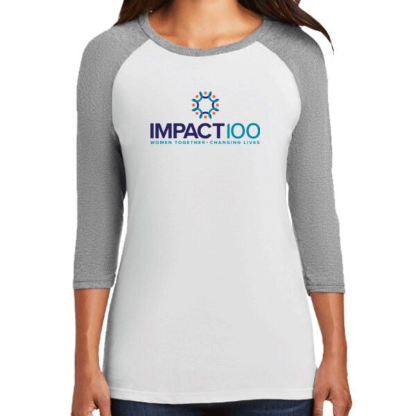 Impact 100 Printed - Women's Perfect Tri ® 3/4 Sleeve Raglan Thumbnail