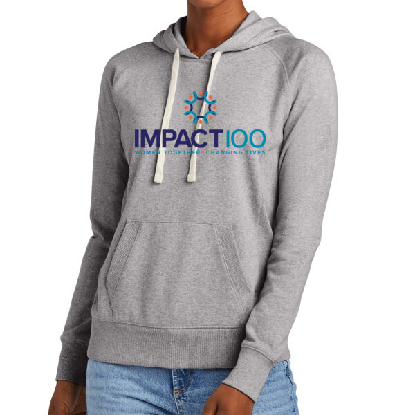 District Impact 100 Printed- - Women's Re Fleece Hoodie Thumbnail