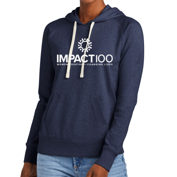 District Impact 100 Printed- - Women's Re Fleece Hoodie Thumbnail