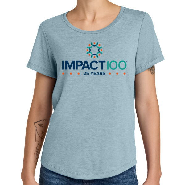 Impact 100 25th Anniversary Printed- - Women's Relaxed Tri Blend Scoop Neck Tee Thumbnail