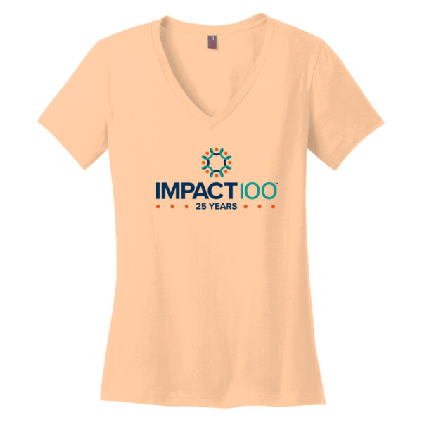 Impact 100 25th Anniversary Printed- - Women's Perfect Weight ® V Neck Tee Thumbnail